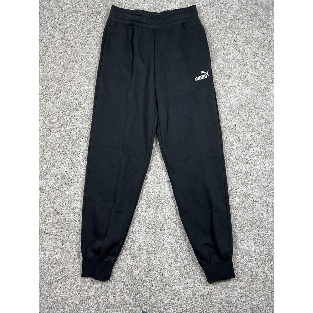 Puma ESS Logo Fleece Jogger Sweatpants Black Small NWT Athletic Gym
